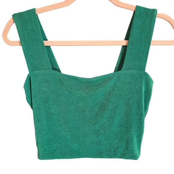 NWT Sage The Label Emerald Green Cacti Crop Top Small - Picture 5 of 5